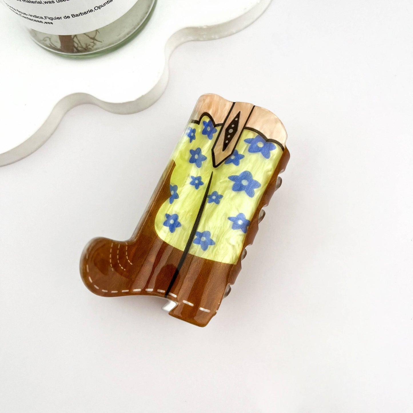 Cowboy Boots Acrylic Hair Claw Clip