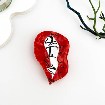 Devilish Red Lips Creative Acetate Hair Claw Clip