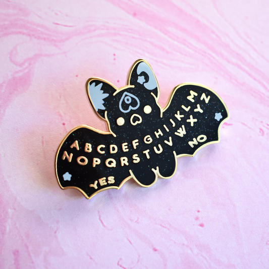 Spirit Board Bat Enamel Lapel Pin