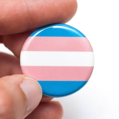 Transgender pride flag LGBTQ+ pin / button