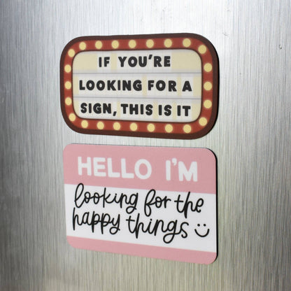 Hello / Happy Things Magnet