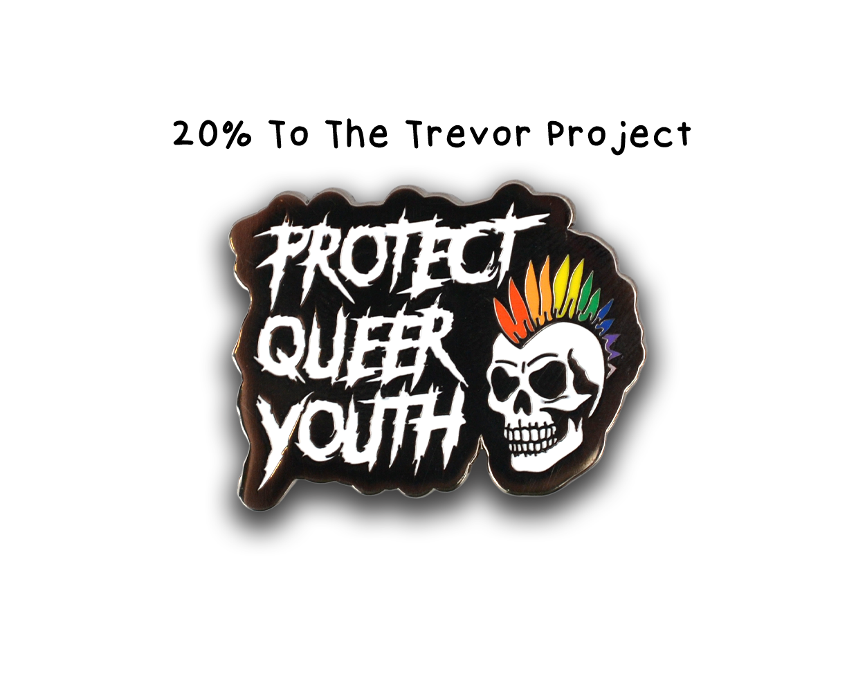 Hard Enamel Protect Queer Youth Pin
