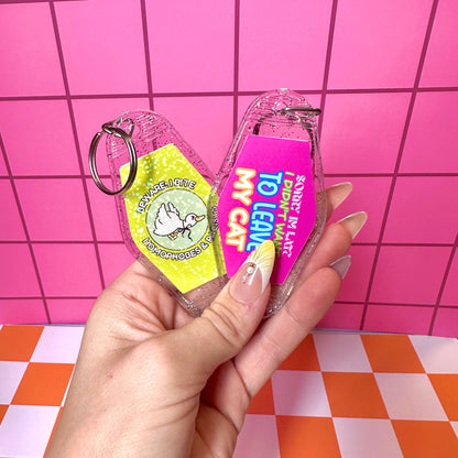 Therapy isn't...Funny Mental Health Trauma Motel Keychain