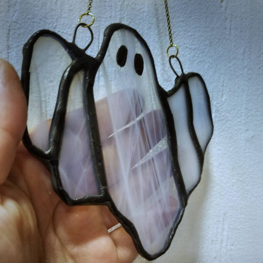 Spooky boo ghost - Stained Glass Hanging