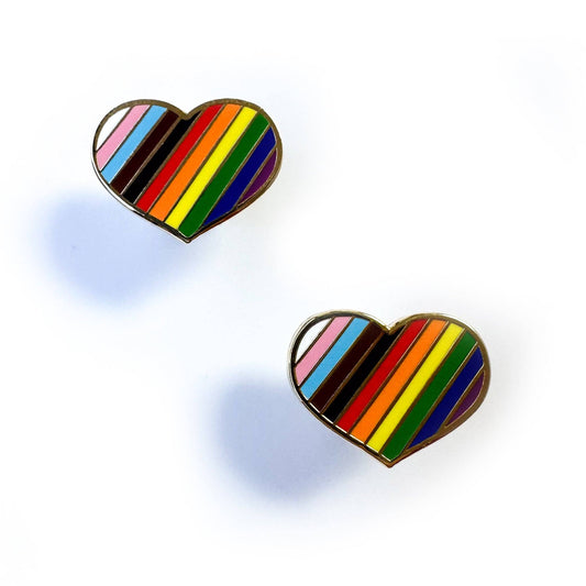 Inclusive Pride Rainbow Heart Earrings