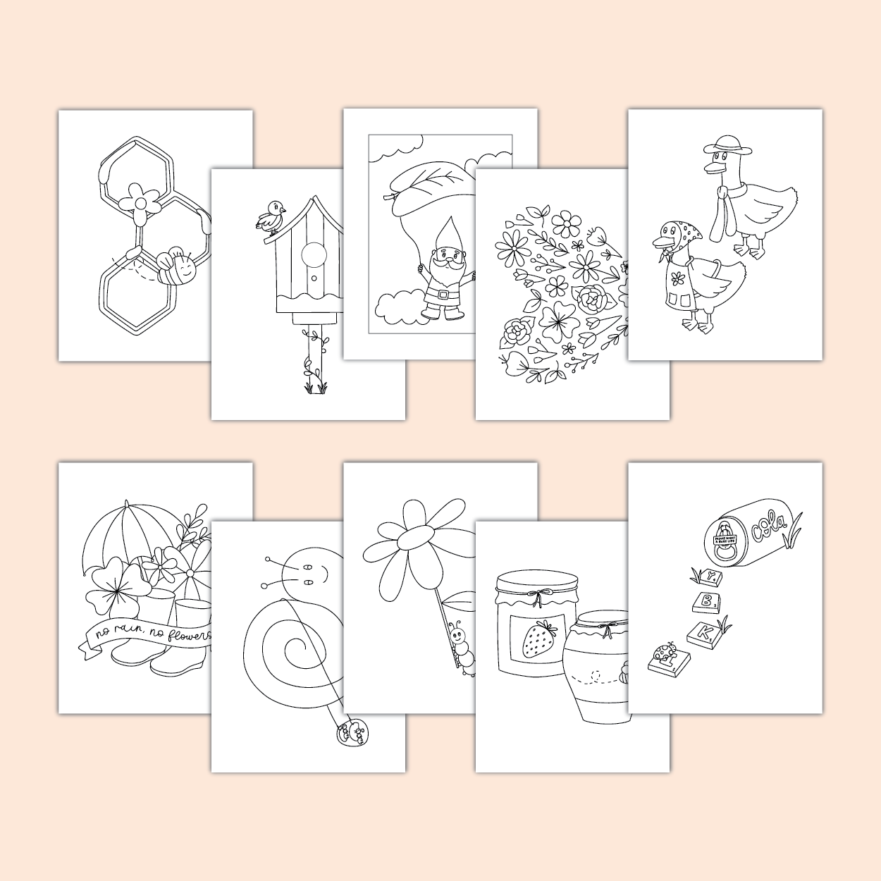 In The Garden Coloring Book | Simple Adult Coloring Books