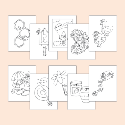 In The Garden Coloring Book | Simple Adult Coloring Books