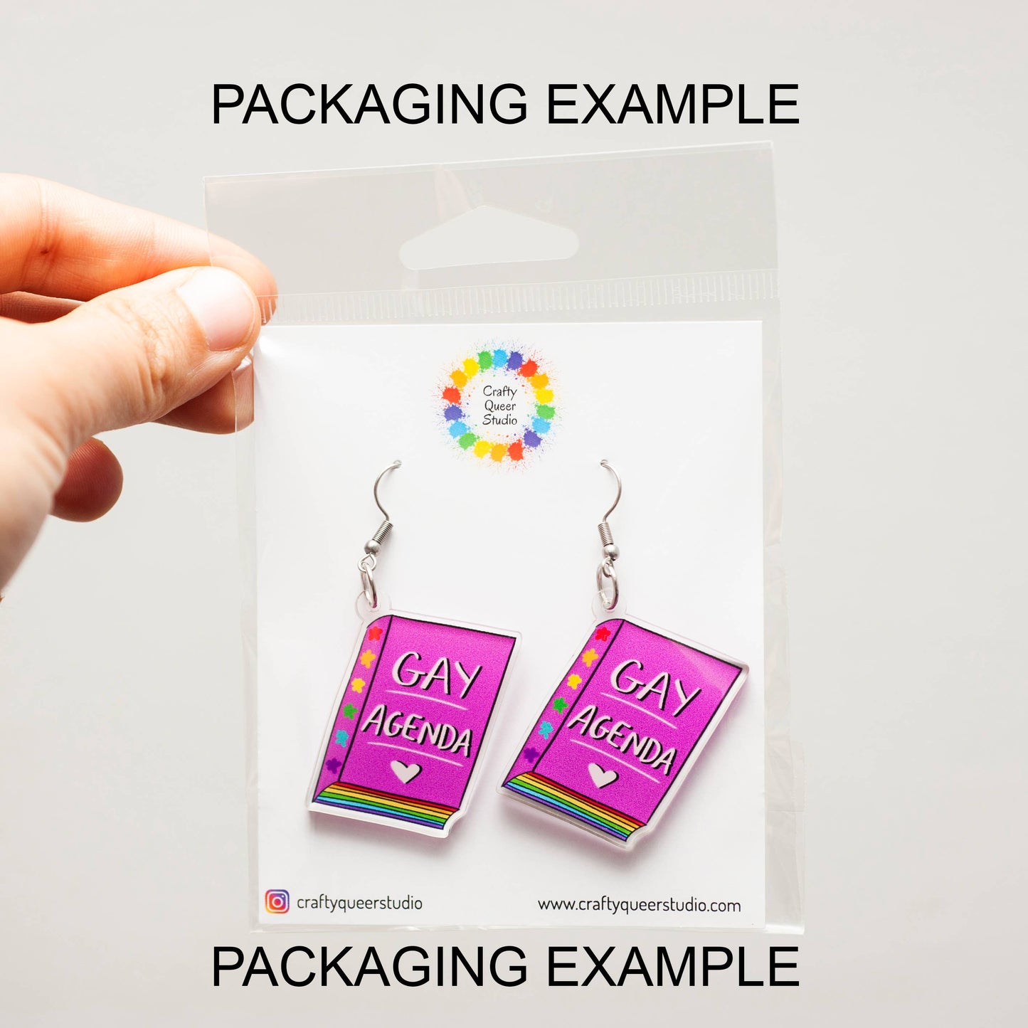 Ally LGBTQ+ acrylic earrings