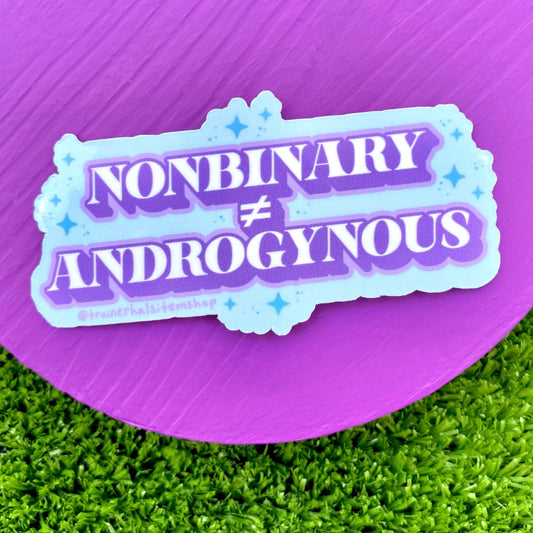 Nonbinary Trans Pride Sticker Enby Y2K Decal Queer Gender 