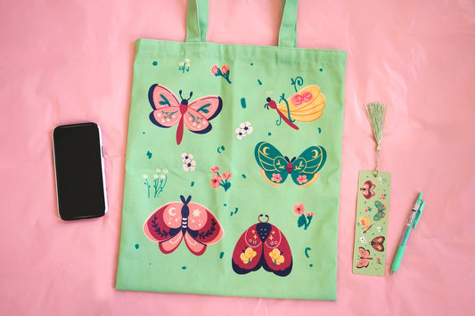 Moths & Wildflowers Tote Bag