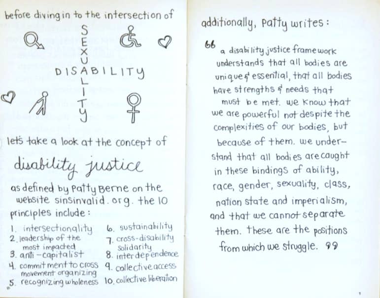Disability & Sexuality: Introductory Guide for Sex Ed (Zine)