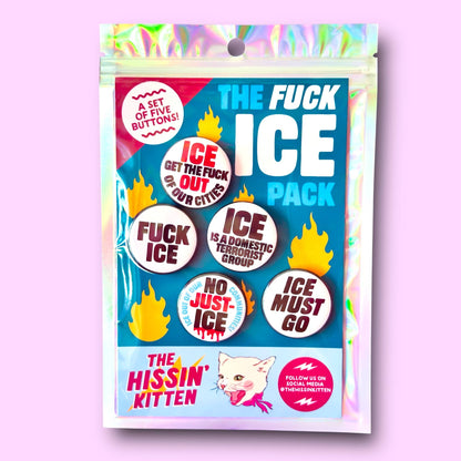 The FUCK ICE Pack Buttons