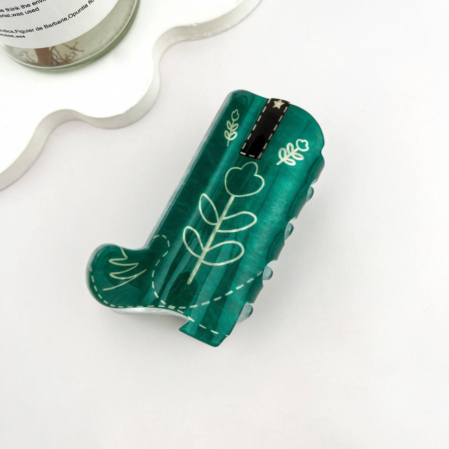 Cowboy Boots Acrylic Hair Claw Clip