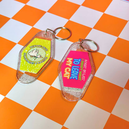 Therapy isn't...Funny Mental Health Trauma Motel Keychain
