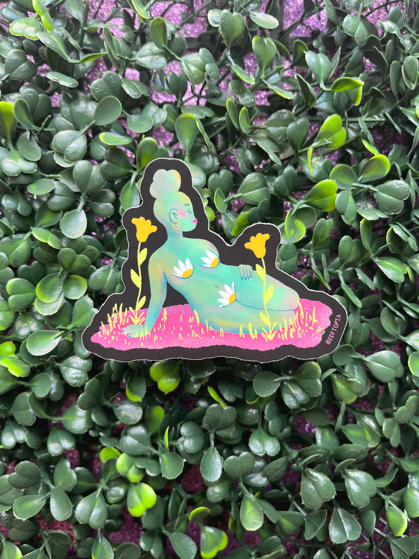 Babe of the Meadows | Body Positive 3 Inch Vinyl Sticker