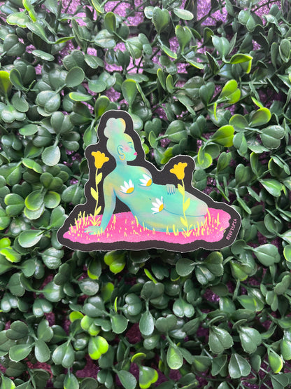 Babe of the Meadows | Body Positive 3 Inch Vinyl Sticker
