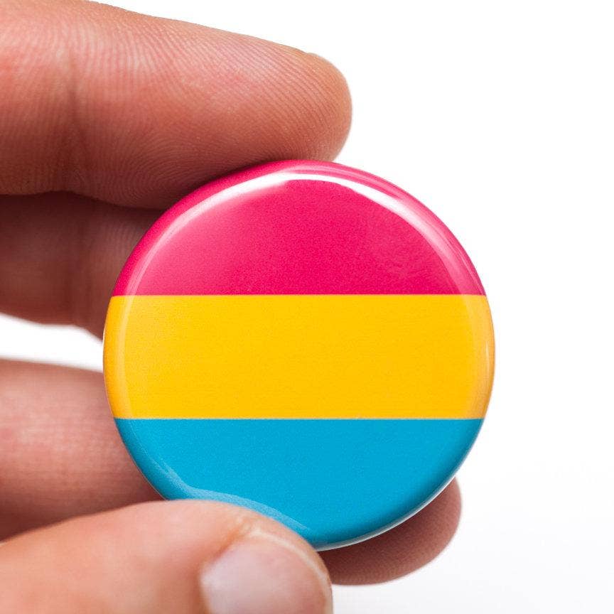 Pansexual pride flag LGBTQ+ pin / button
