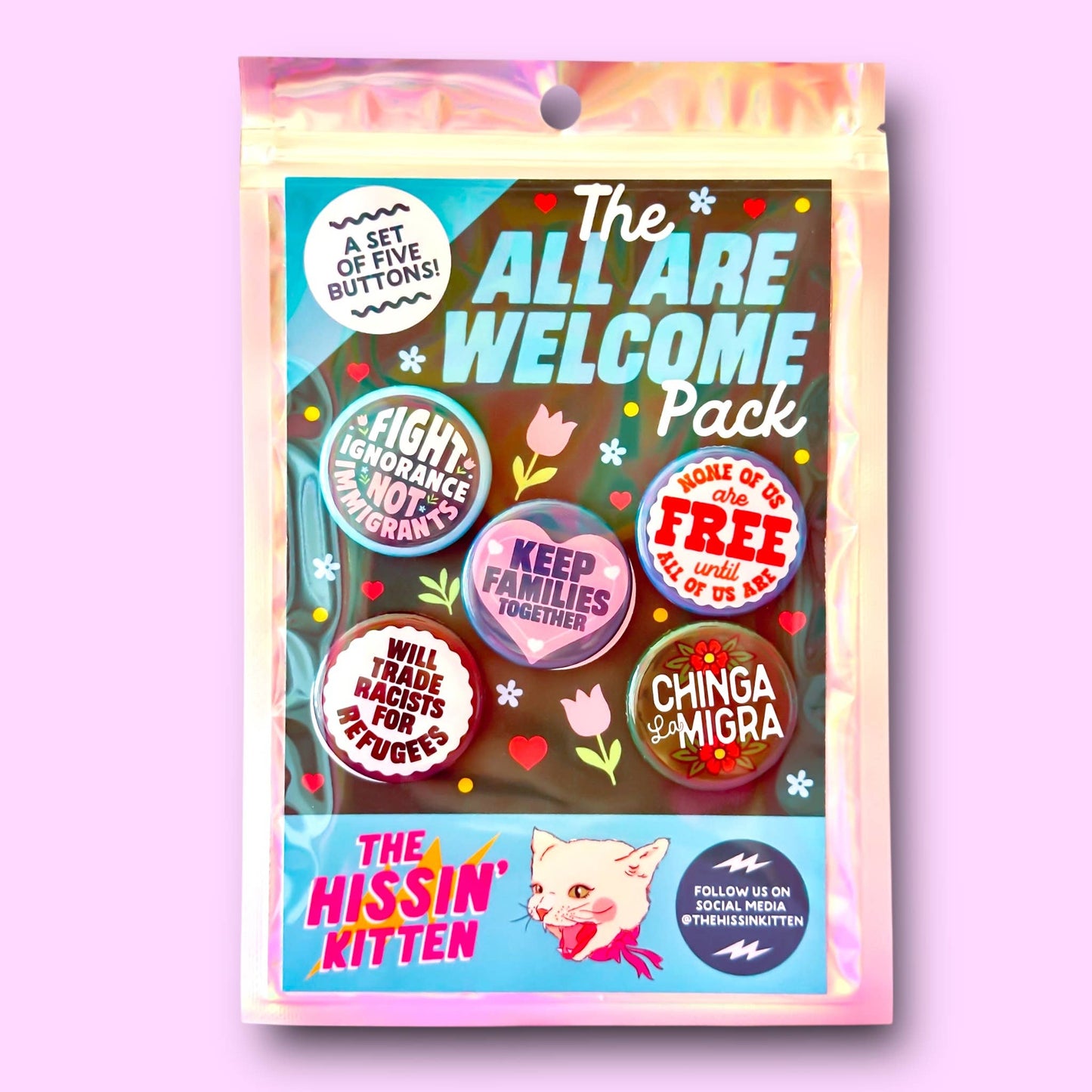 The All Are Welcome Pack Buttons