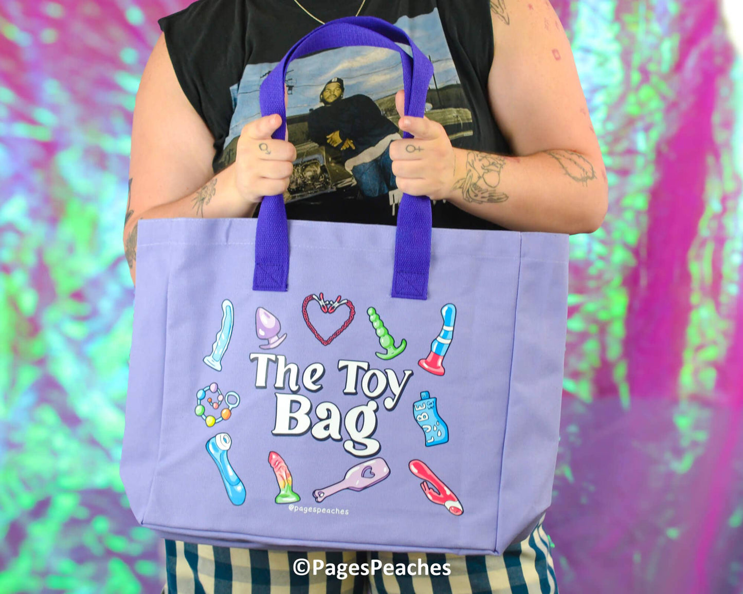 The Toy Bag Tote Bag With Laptop And Water Bottle Pocket