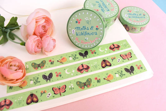 Moths & Wildflowers Washi Tape