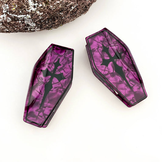 Coffin Spooky Gothic Hair Clip