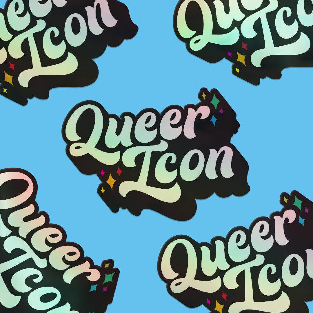 Queer Icon Holographic Vinyl Pride Sticker