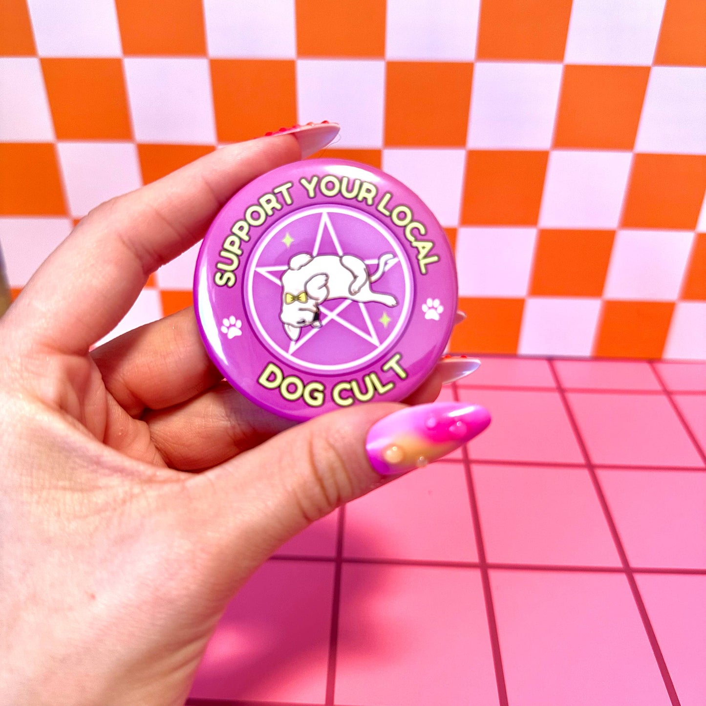 Dog Cult Pin Pinback Button