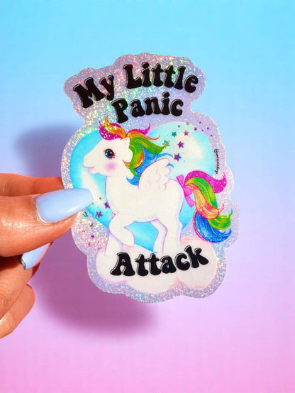 My Little Panic Attack – Mental Health Vinyl Glitter Sticker