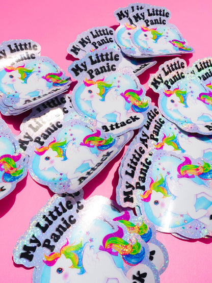 My Little Panic Attack – Mental Health Vinyl Glitter Sticker
