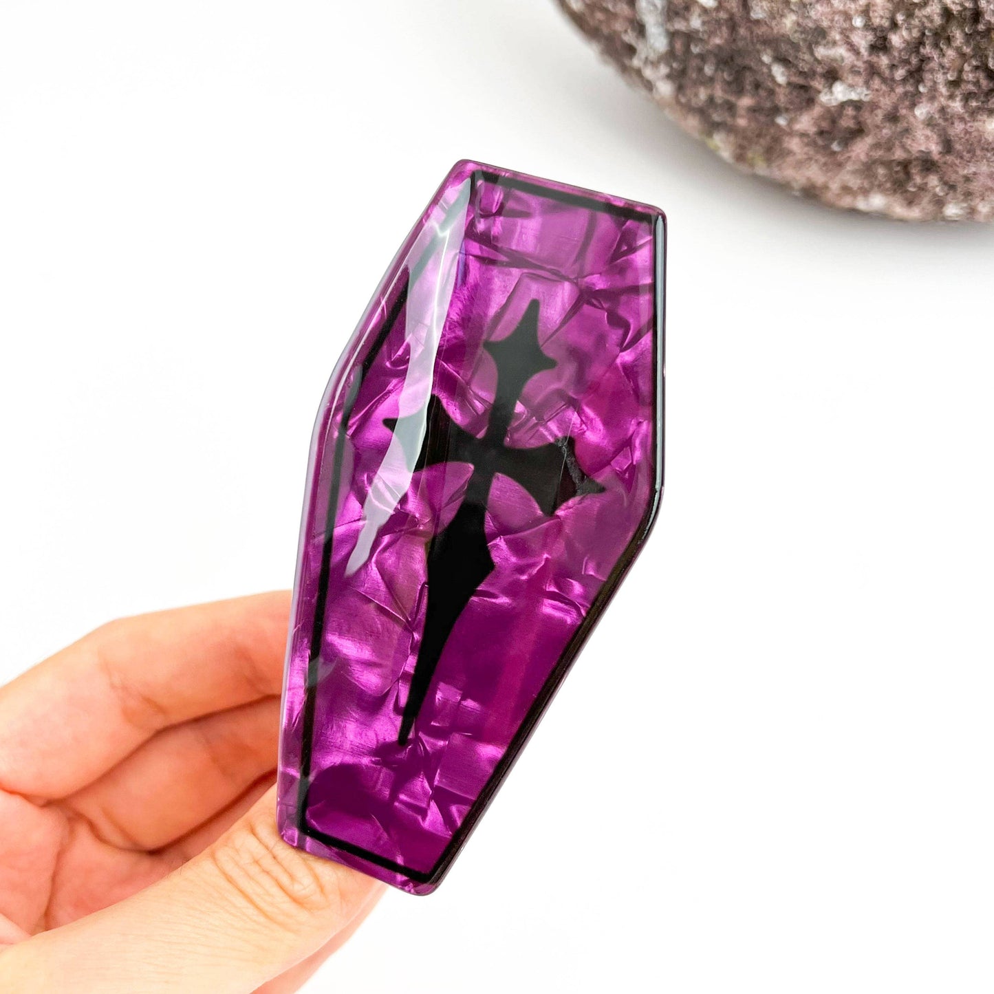Coffin Spooky Gothic Hair Clip
