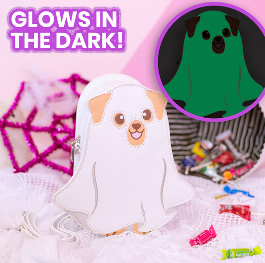 GLOW-IN-THE-DARK Ghost Dog Handbag