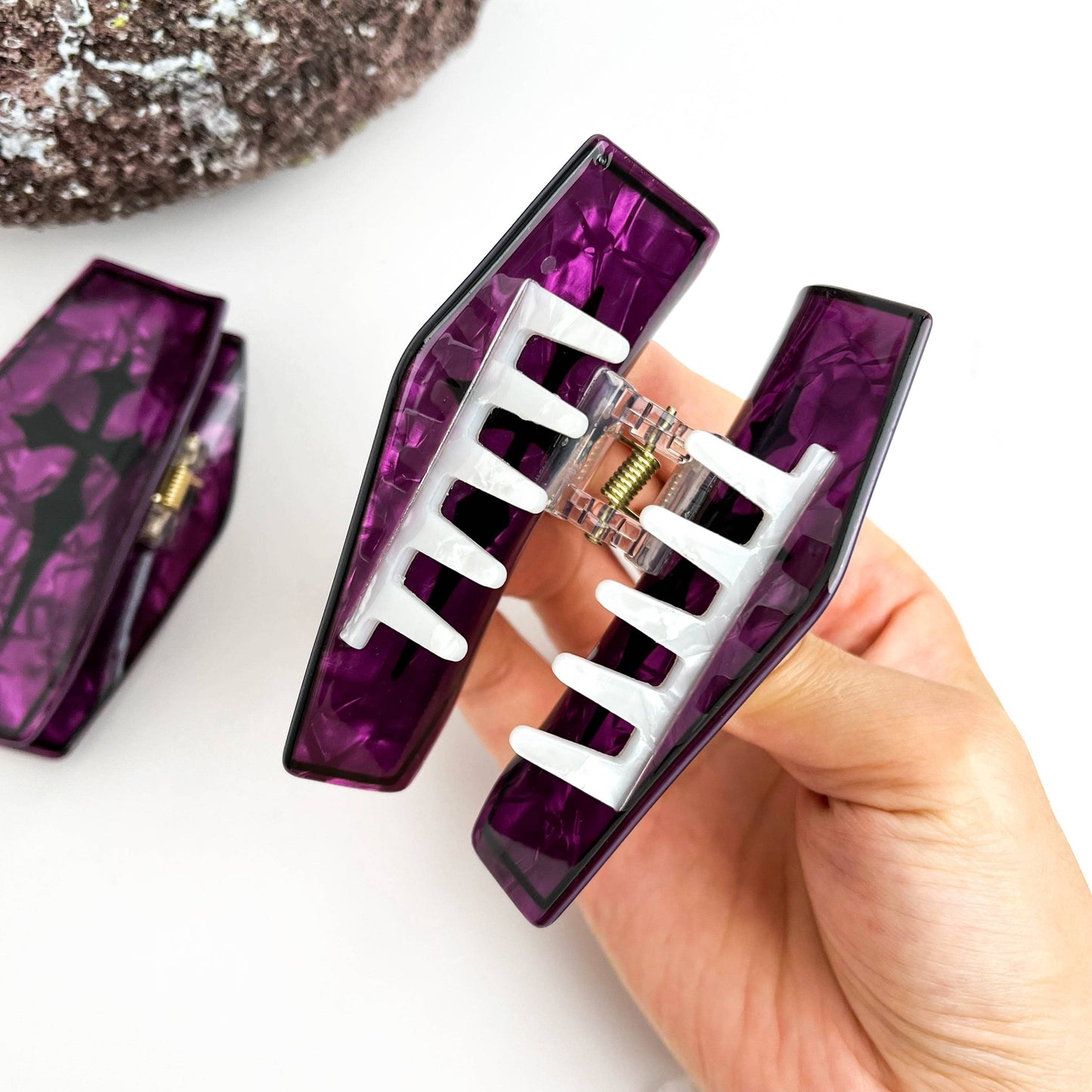 Coffin Spooky Gothic Hair Clip