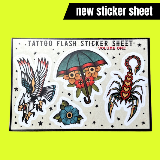 Tattoo Flash Sticker Sheet Vol. 1